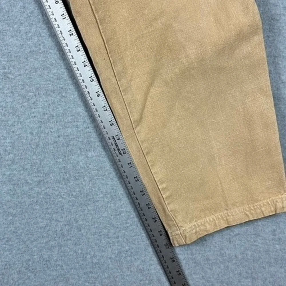 ORVIS‎ Mens Tan Elastic Waist Linen Chinos Relaxed Fit Casual Pants 39